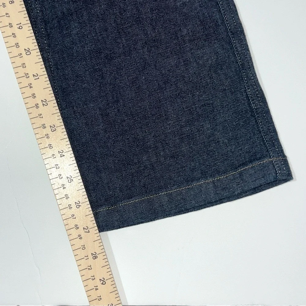 Spanx Straight Leg Woman's Denim Pants Raw Indigo Pull On Sz‎ Medium